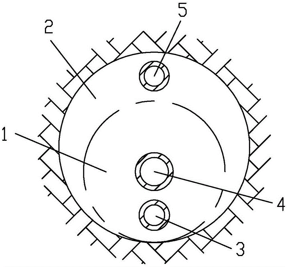 Approximately horizontal high-pressure-bearing drill hole sealing device