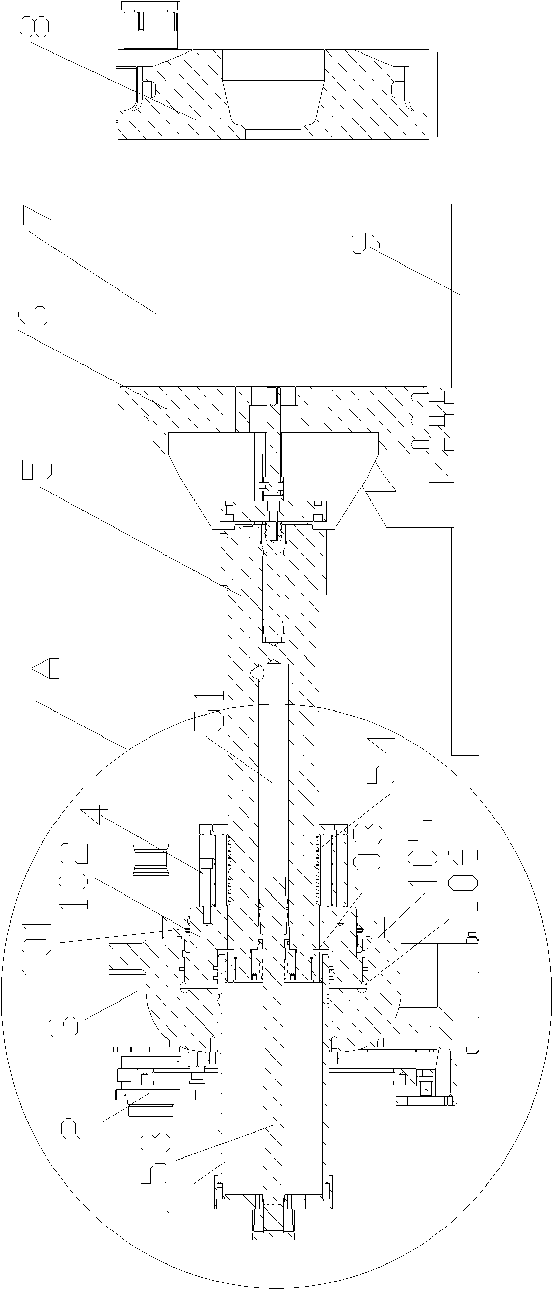 Composite vertical compression mould clamping device