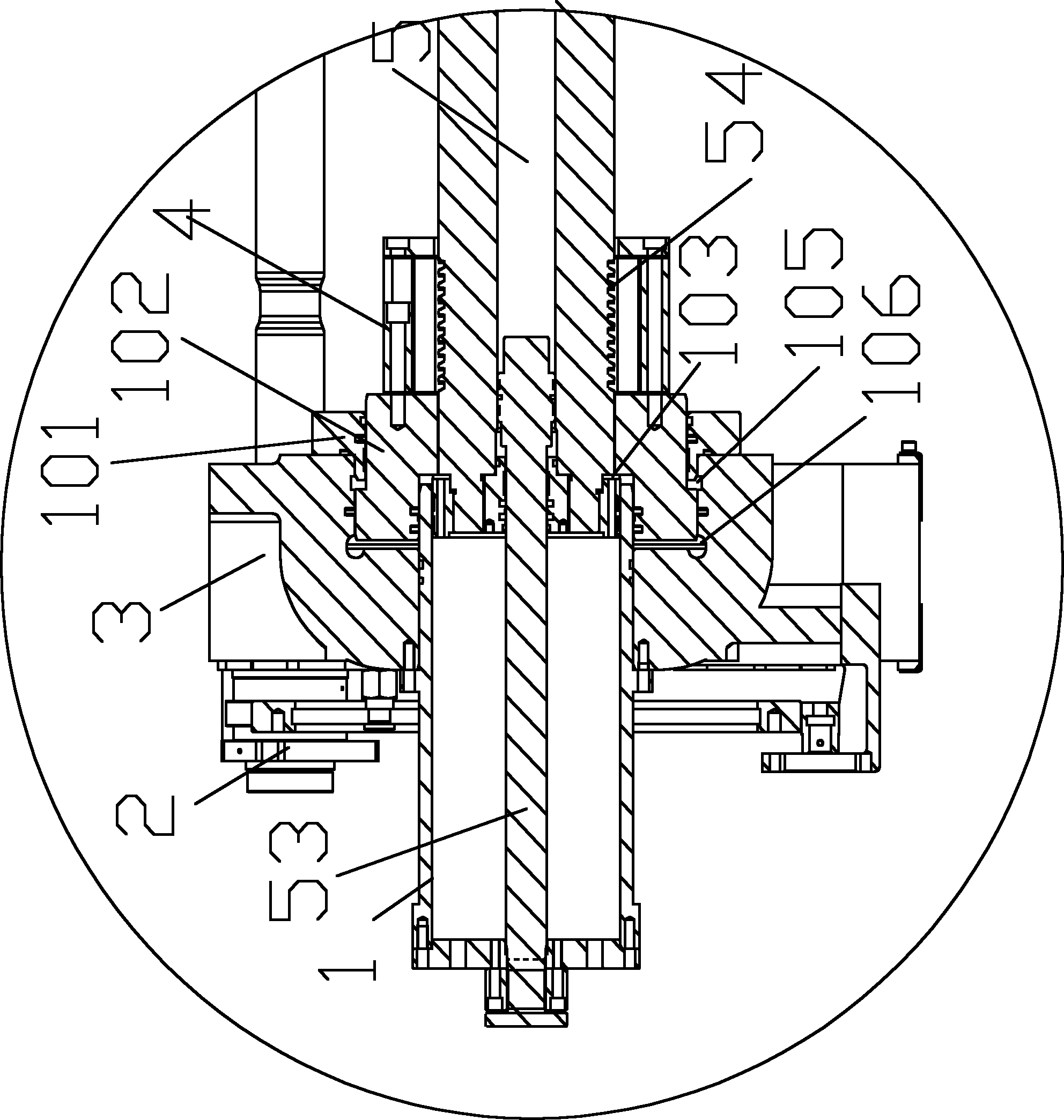 Composite vertical compression mould clamping device