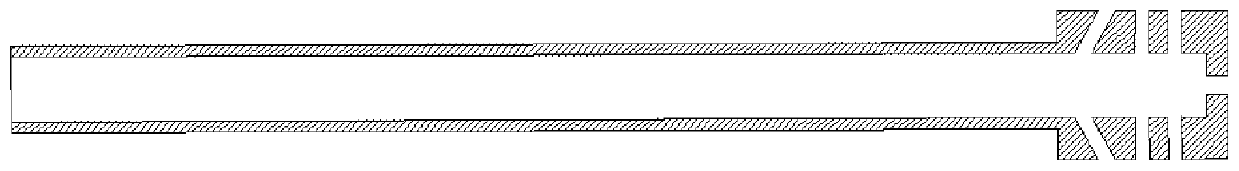 Reinforced flow guide type large-flow injection device of gaseous fuel engine