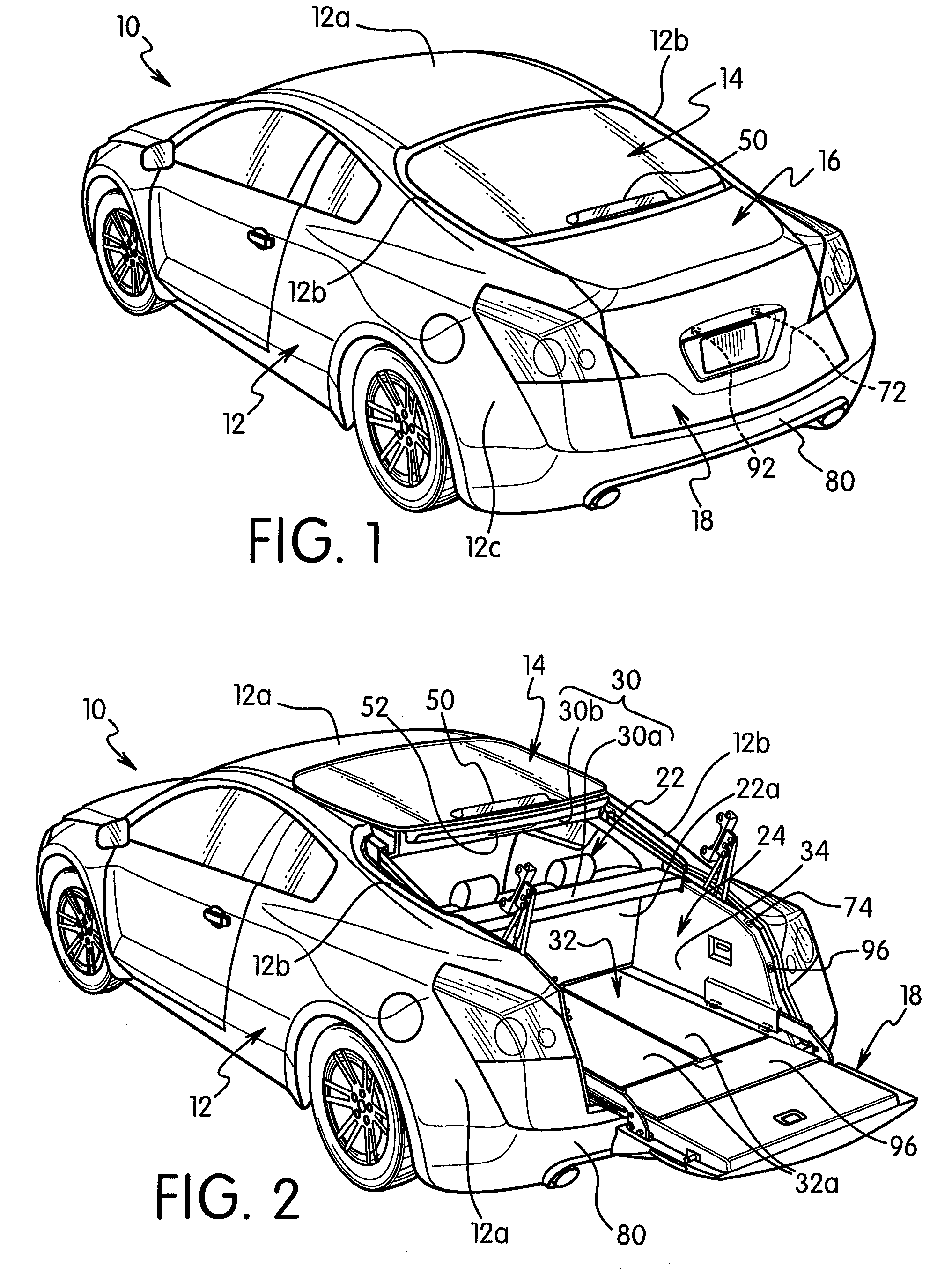 Passenger vehicle rear end structure