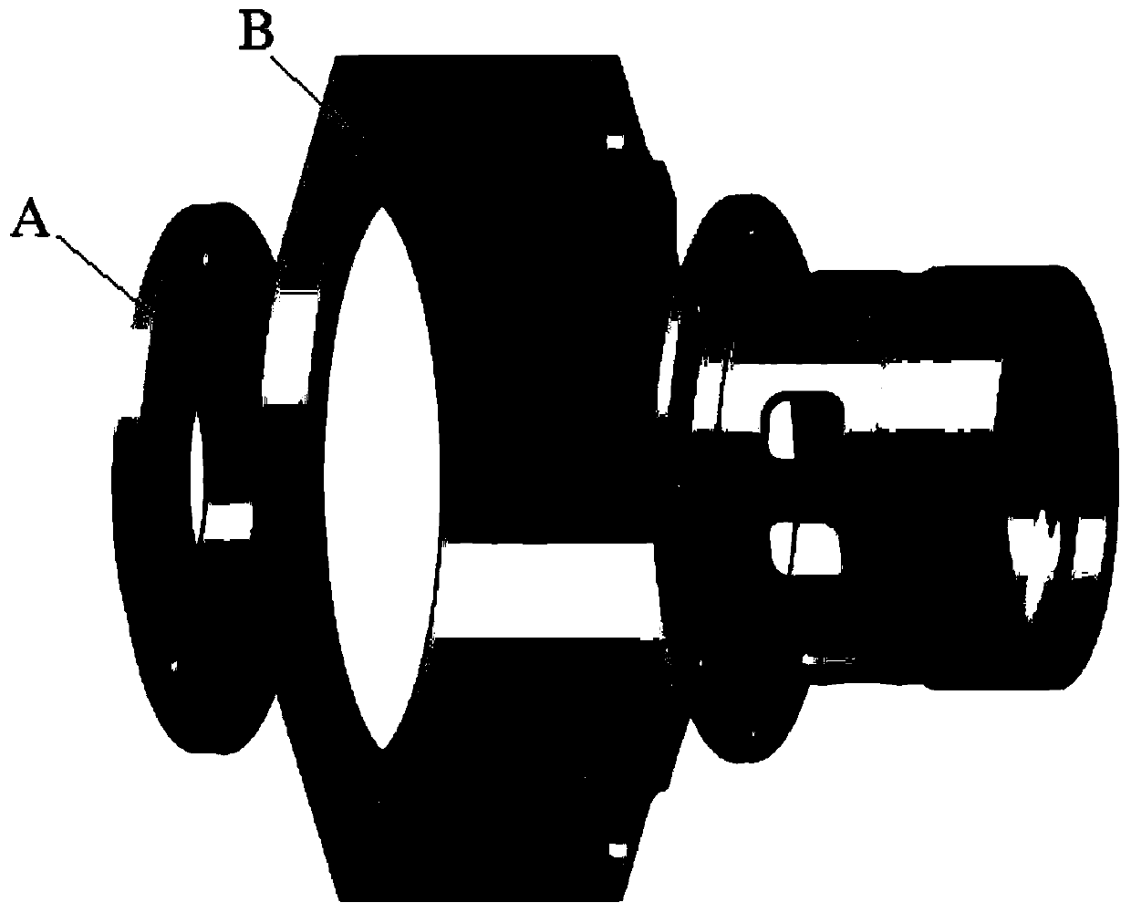 Elastic supporting structure type bearing outer ring finish lapping machining method