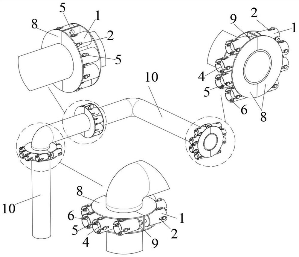 Pipe hoop-shaped parallel broadband particle damper and design method thereof