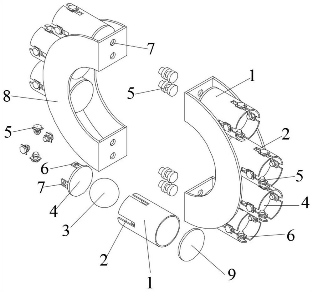 Pipe hoop-shaped parallel broadband particle damper and design method thereof