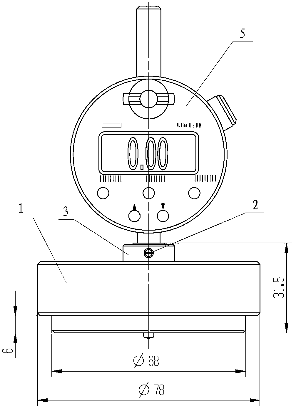 Coupling height measuring scale