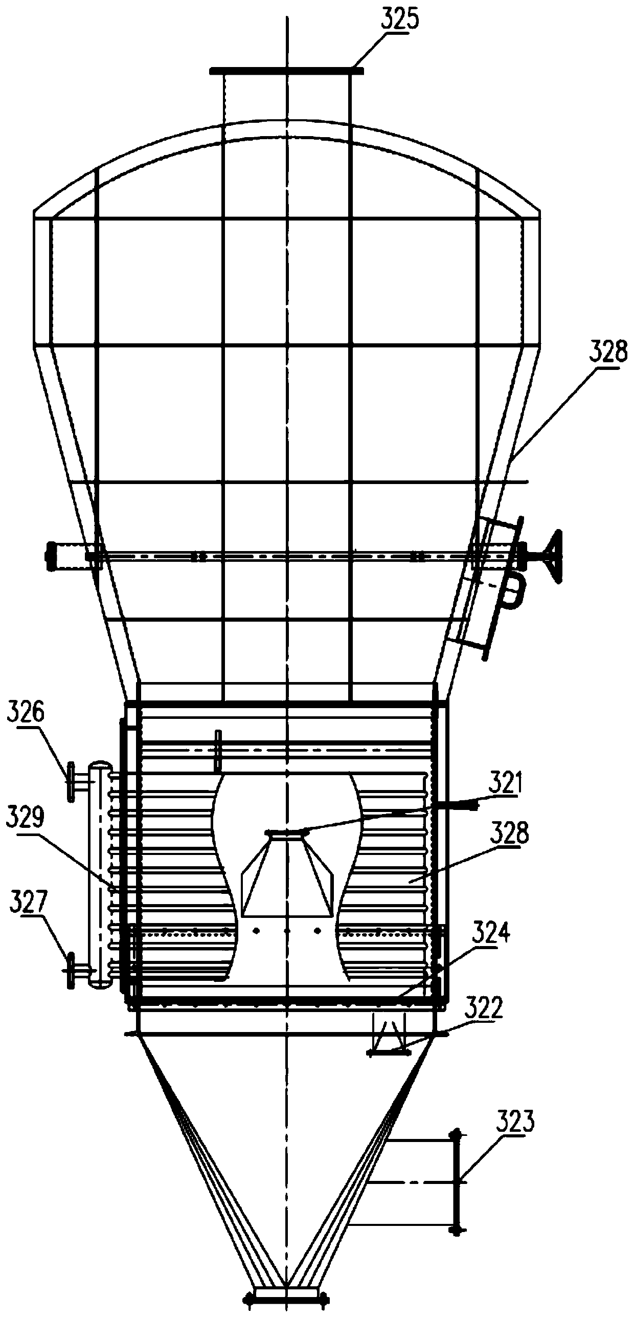 Device and method for producing type II anhydrous gypsum from desulfurized gypsum