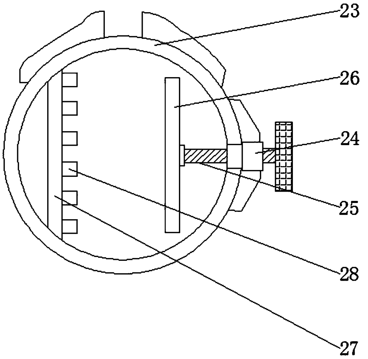 Fixing device for storage battery installation box of new energy vehicle