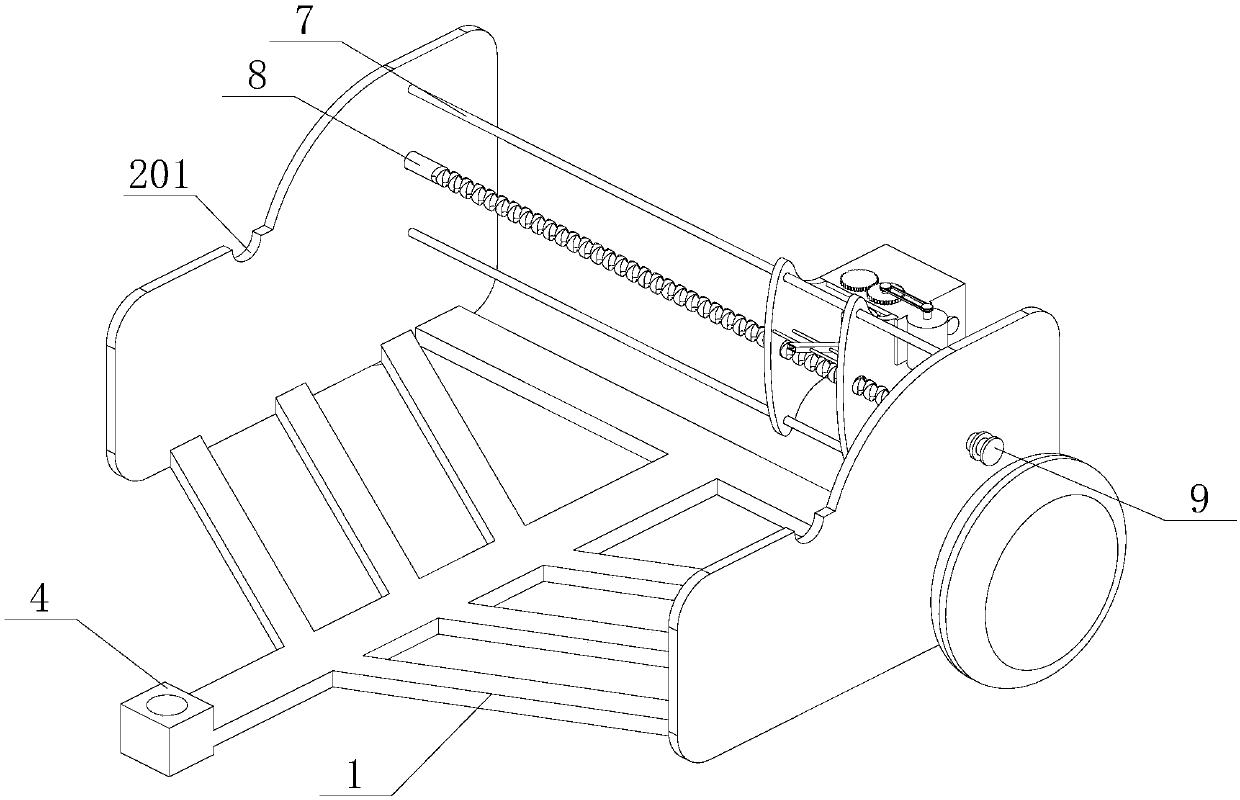 Constant-tension and autonomous straightening paying-off device attached to direct-buried cable paying-off vehicle