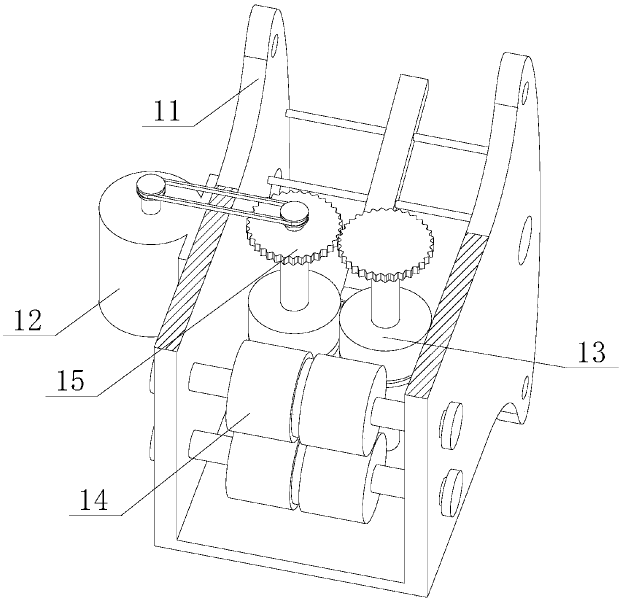 Constant-tension and autonomous straightening paying-off device attached to direct-buried cable paying-off vehicle