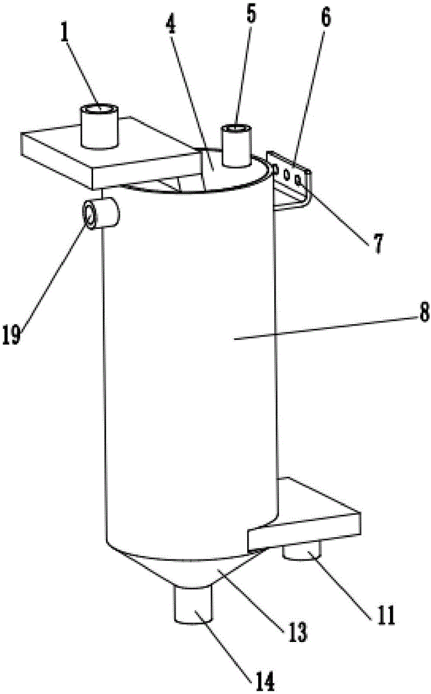 Oil-gas separation device for air leakage test of engine piston