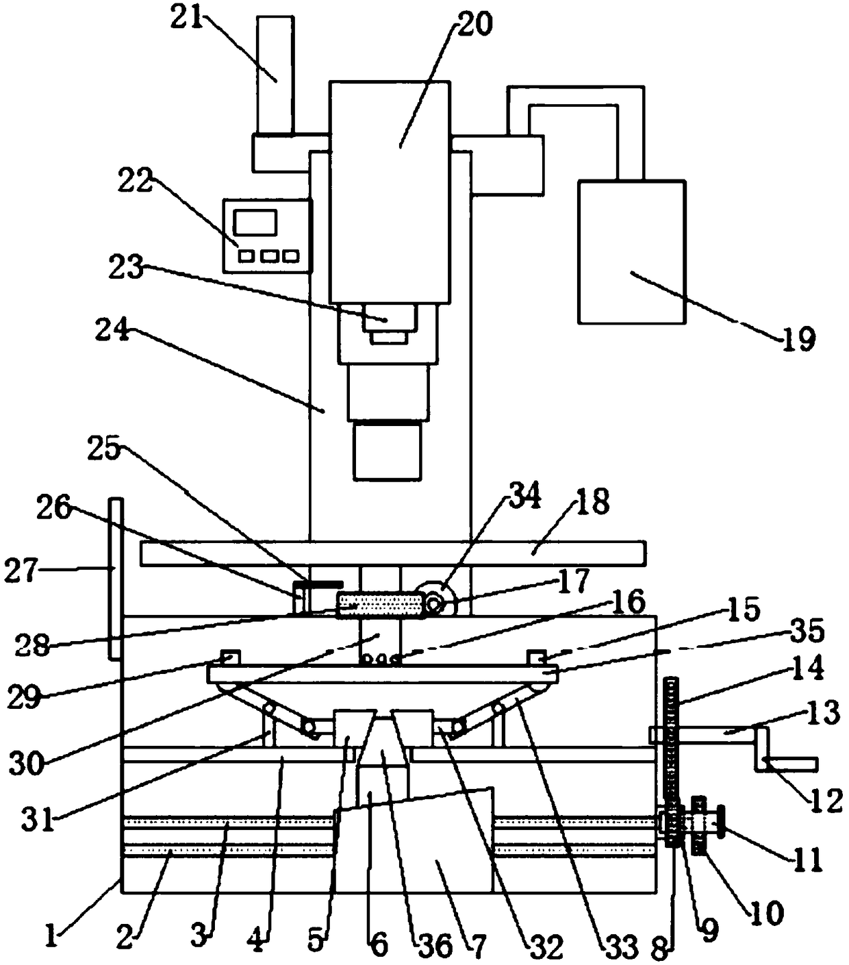 Numerically-controlled machine tool high in positioning precision