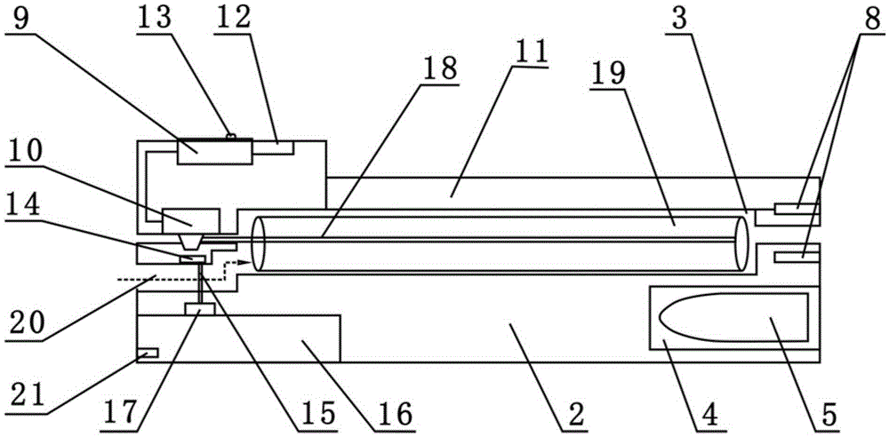 Slide-type heating and suction device for heating non-burning cigarettes