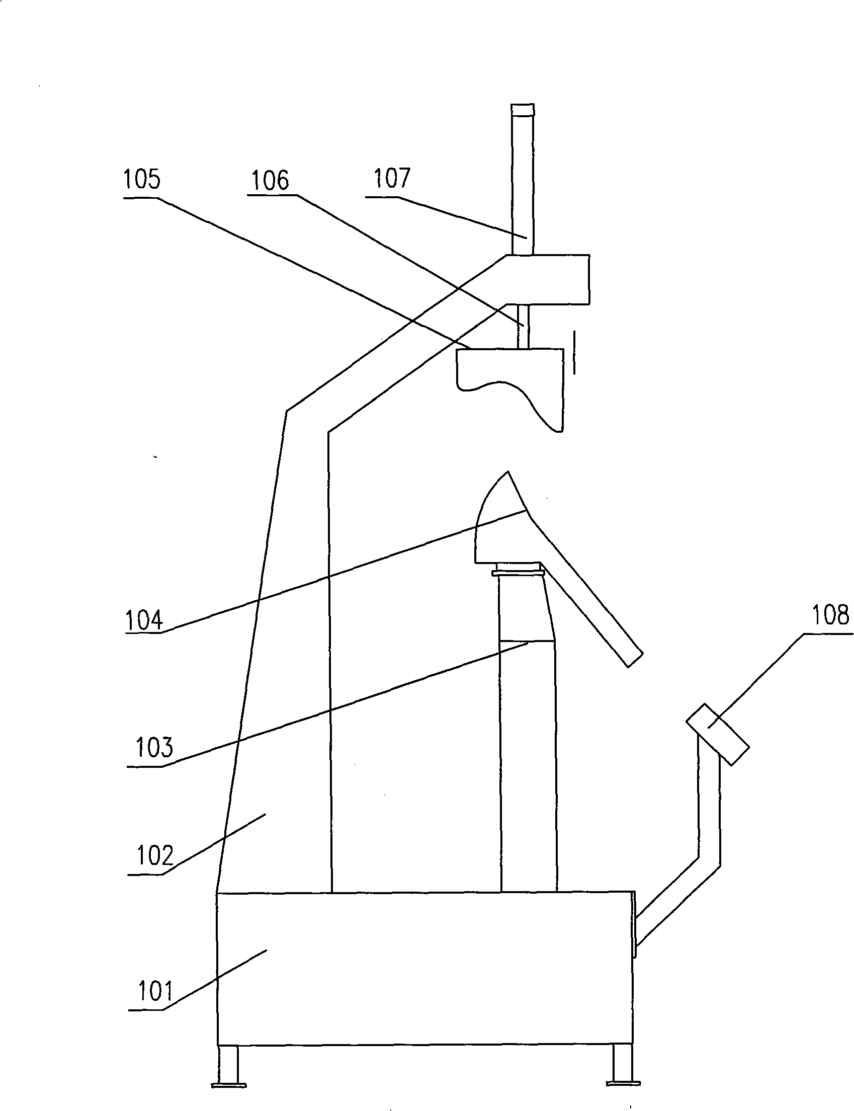 Single station garment standing collar steaming and ironing machine