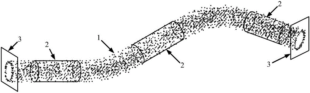 Method for measuring space size of hydraulic pipeline