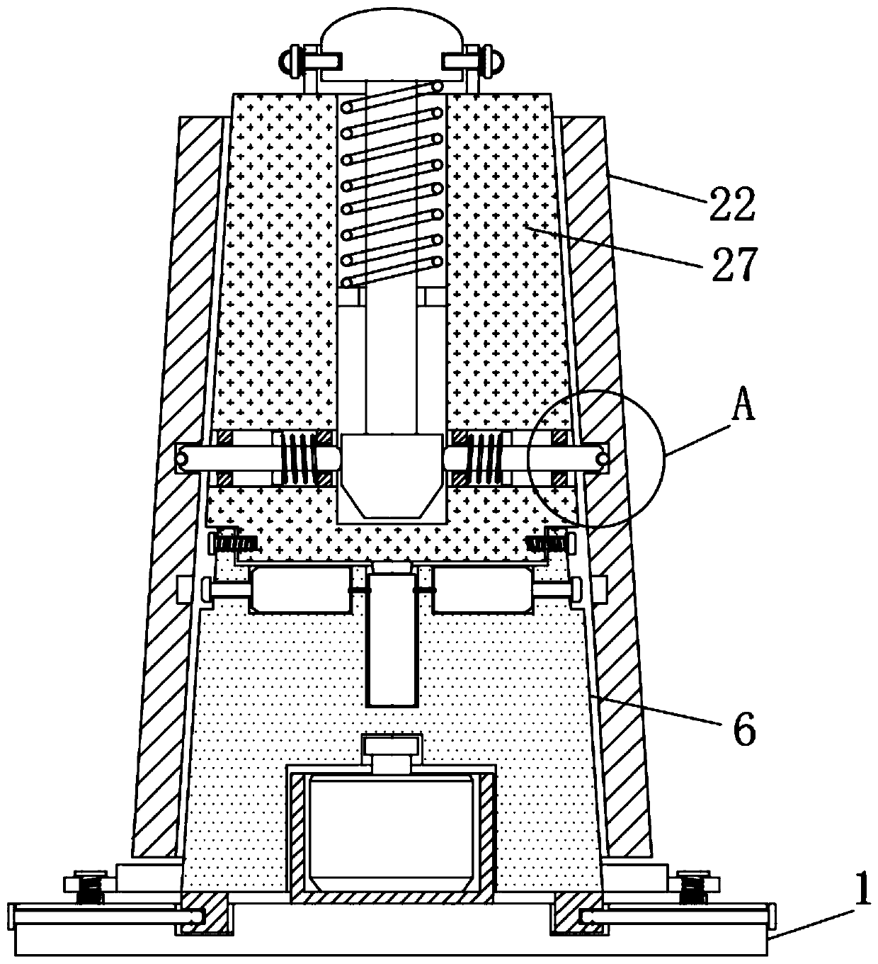 Rapid positioning device for textile machinery