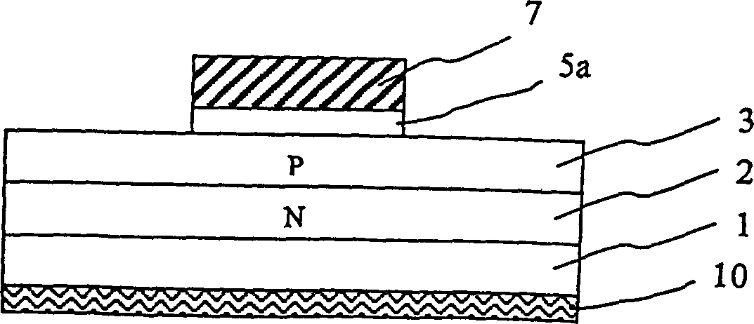 Structure of LED electrode and producing method