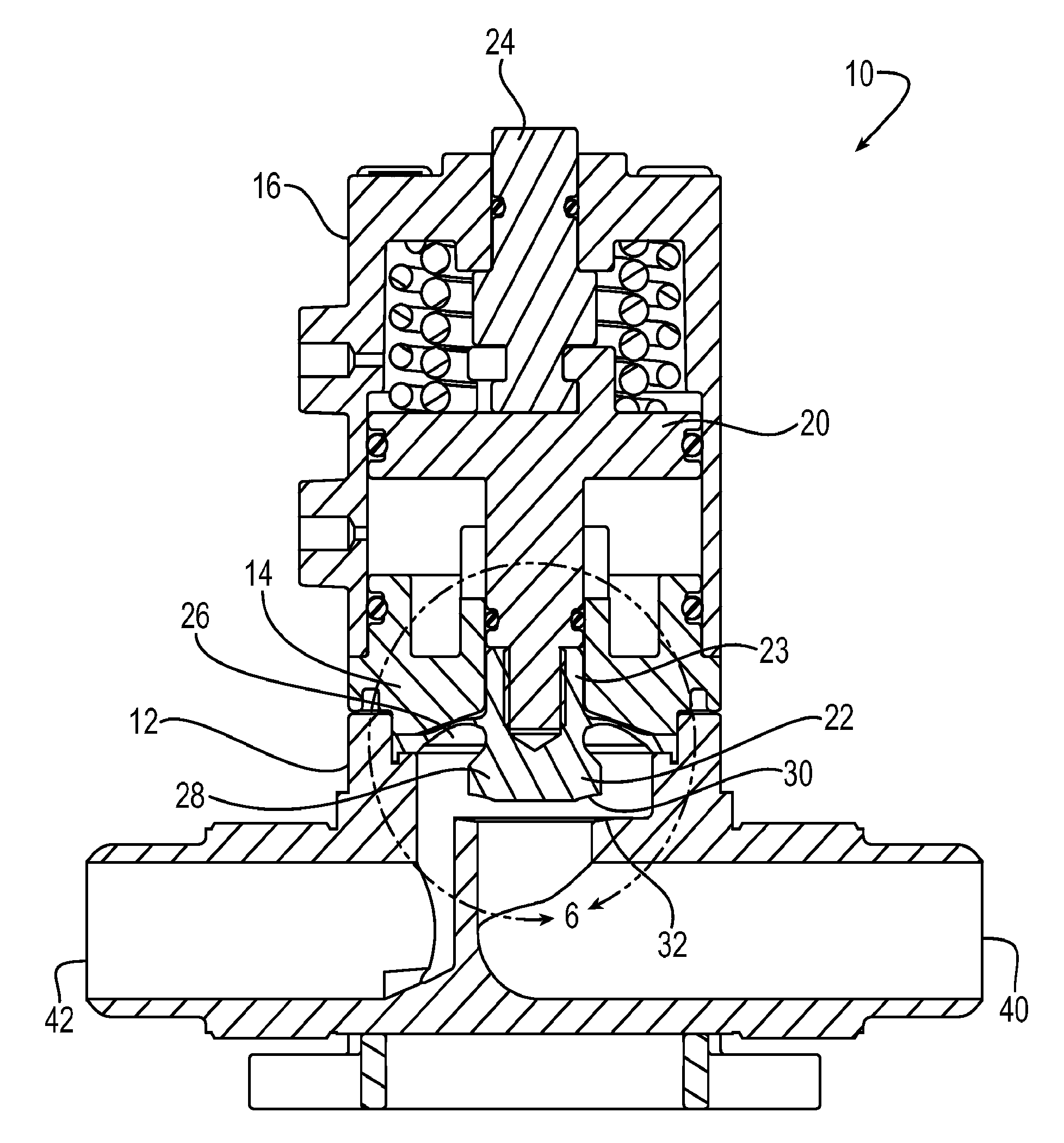 Diaphragm valve with dual point seal and floating diaphragm web