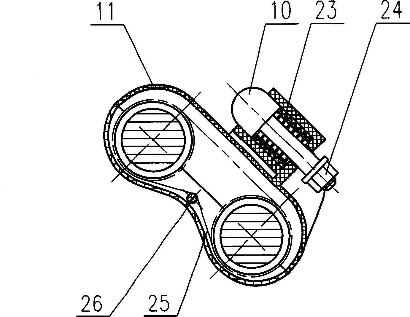 Pneumatic fiber nesting device