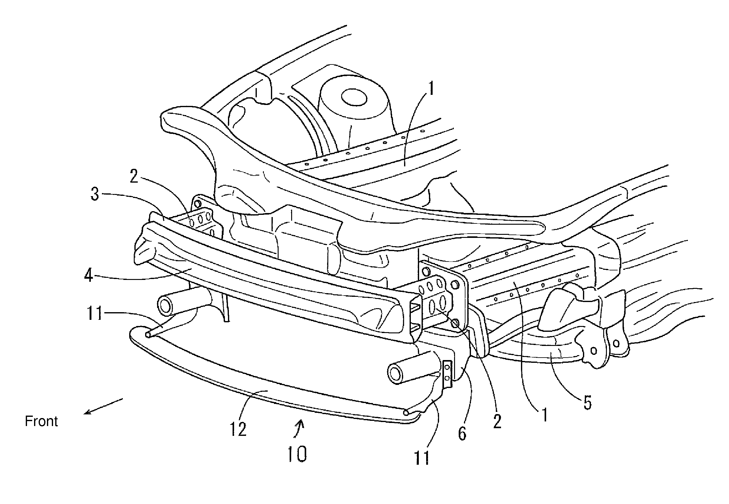 Vehicle-body front structure of vehicle