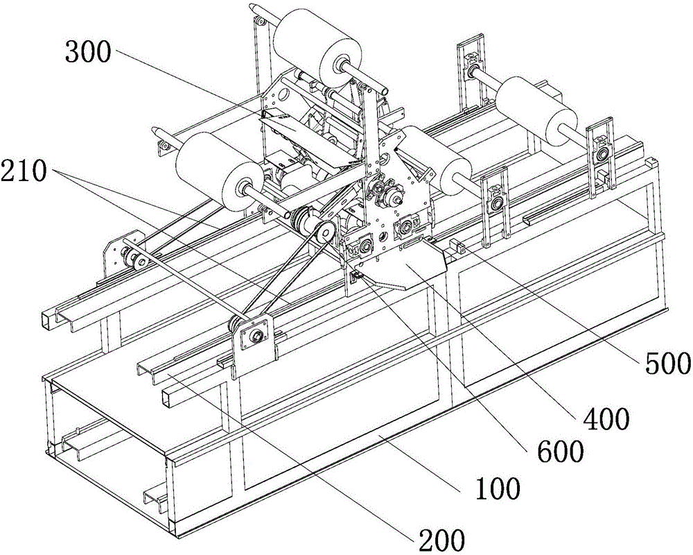 Tile automatic paper cutting and sticking device