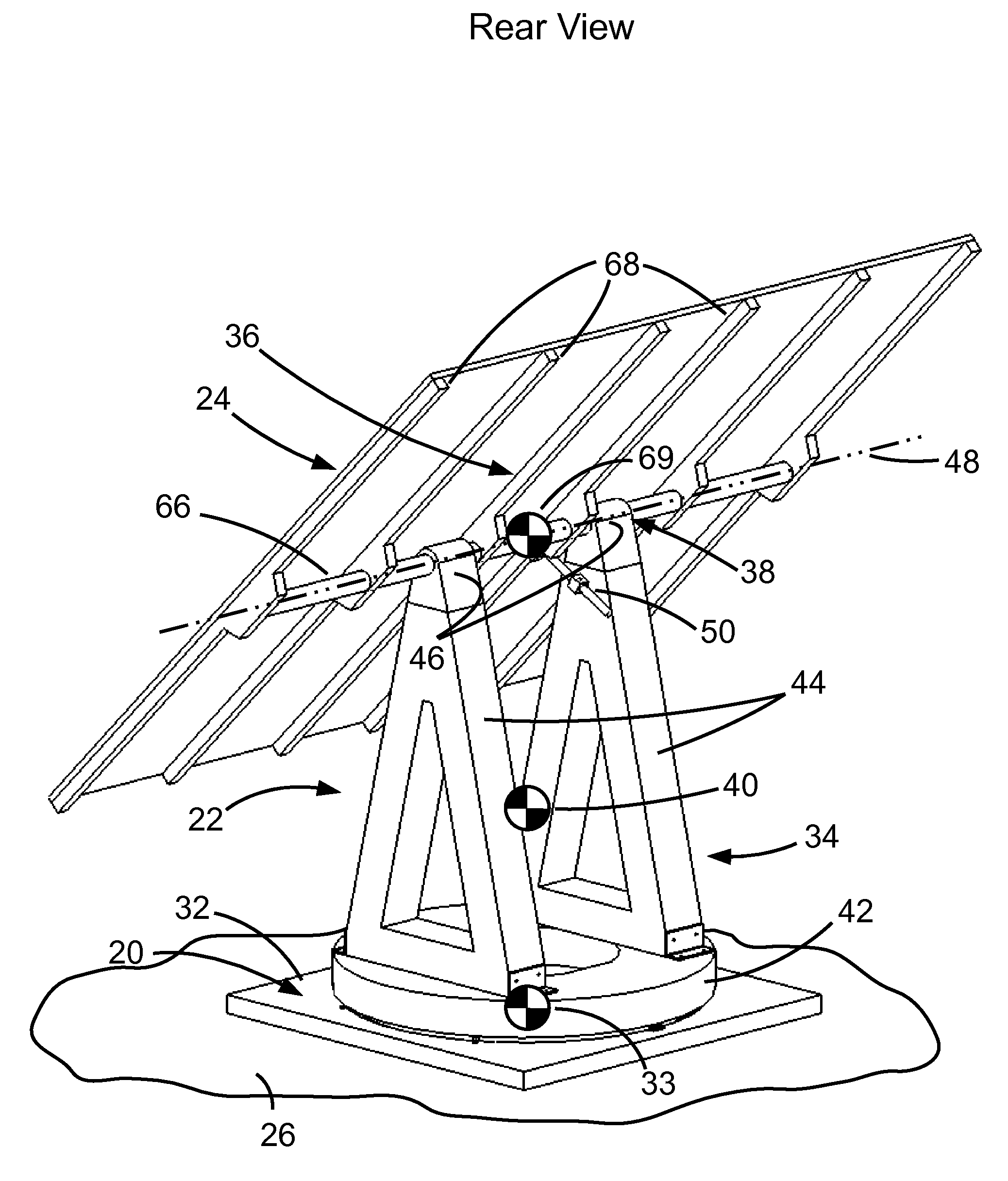 Self ballasted celestial tracking apparatus