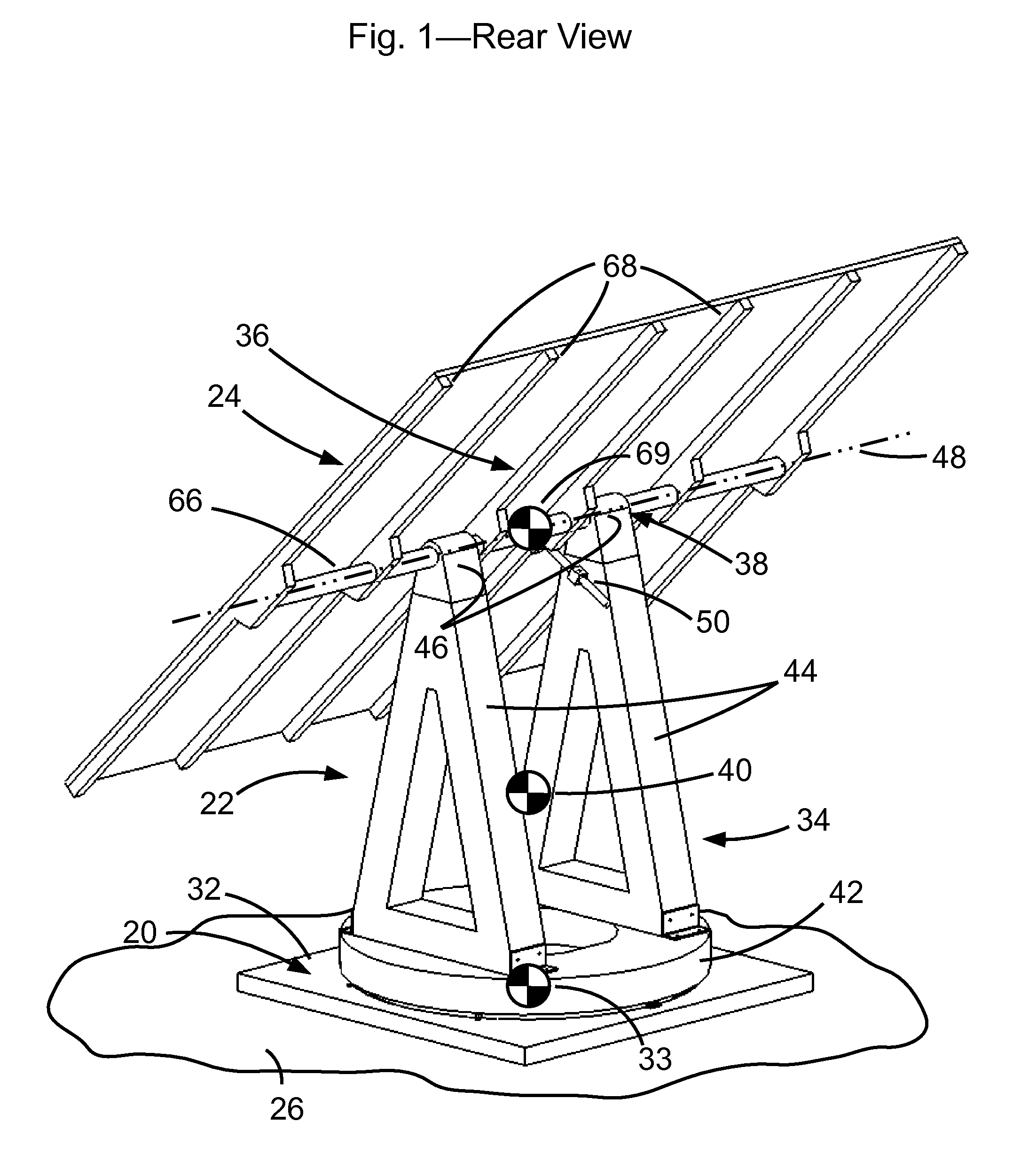 Self ballasted celestial tracking apparatus