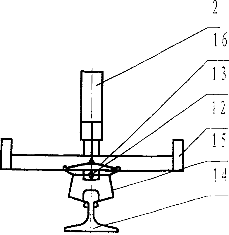 Railroad switch tamping tool quick-speed removable horizontal swinging type dual hydraulic rail clampping apparatus