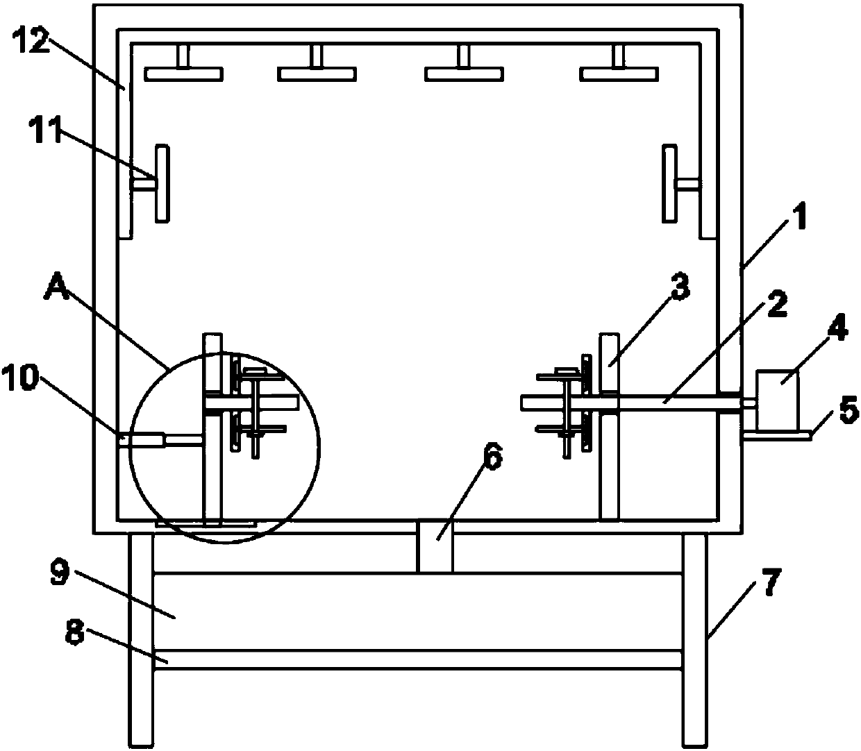 Novel steel pipe pickling derusting device