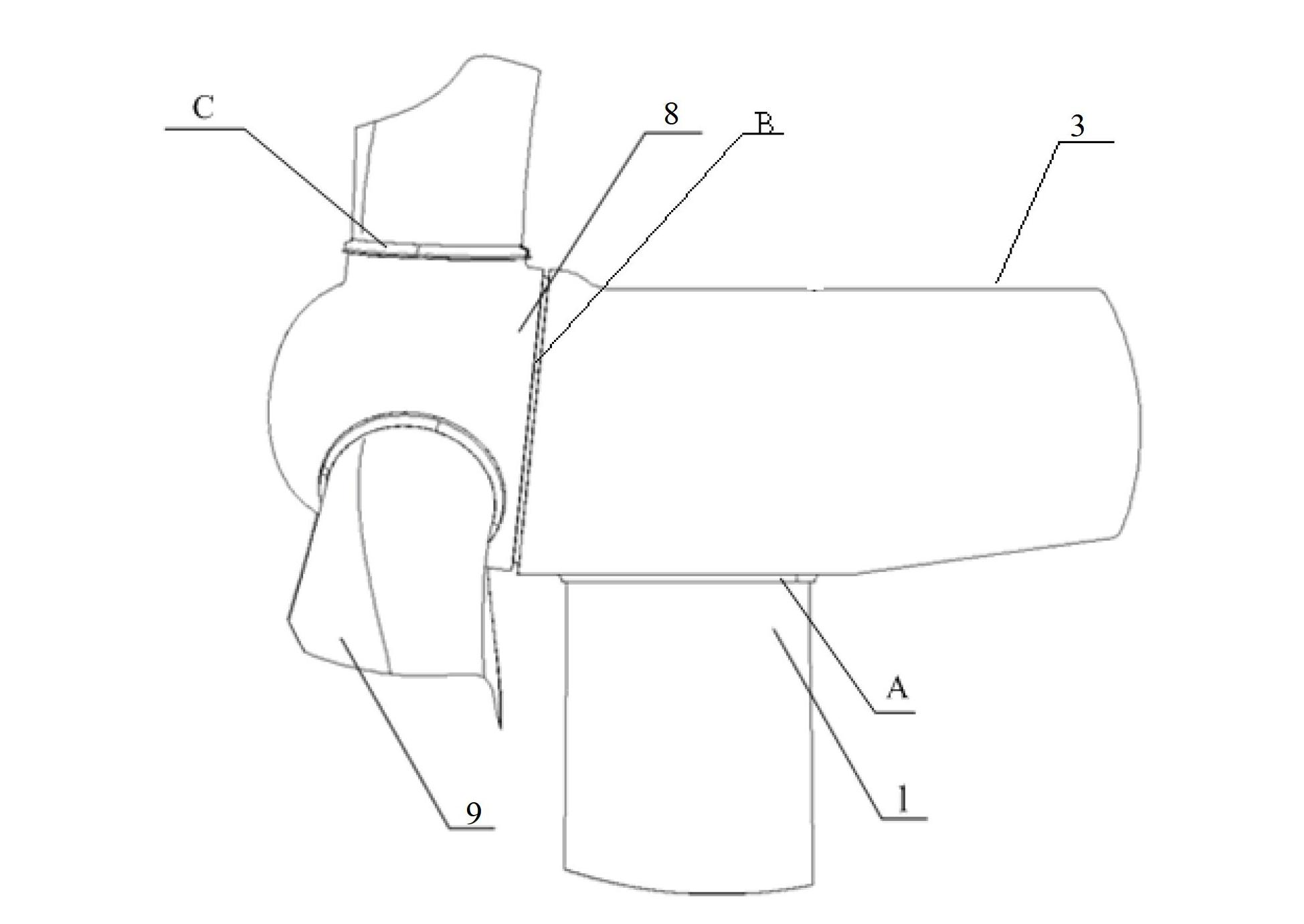 Corrosion-resistant cooling structure for offshore wind turbine