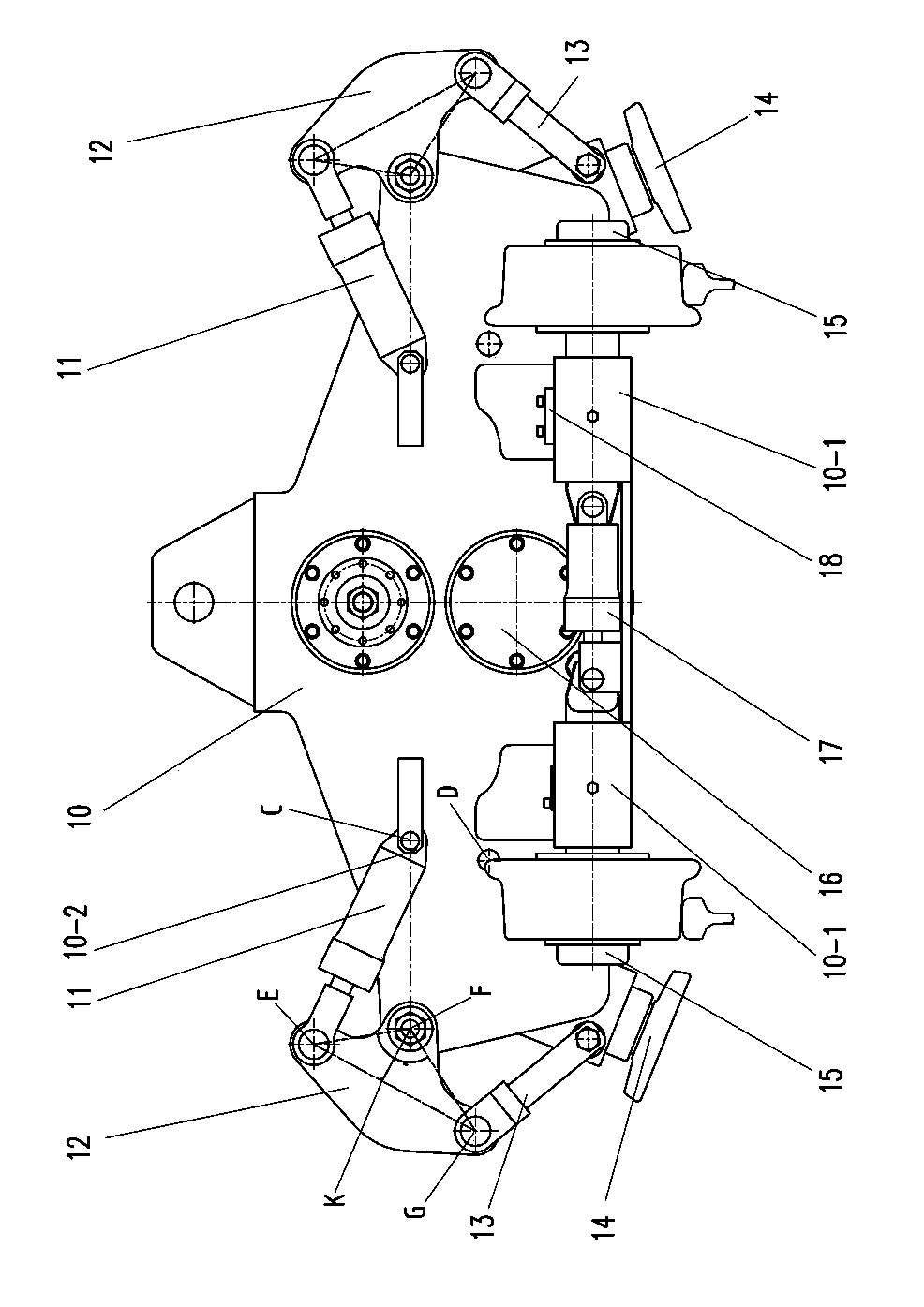 Meter gage stabilizing device