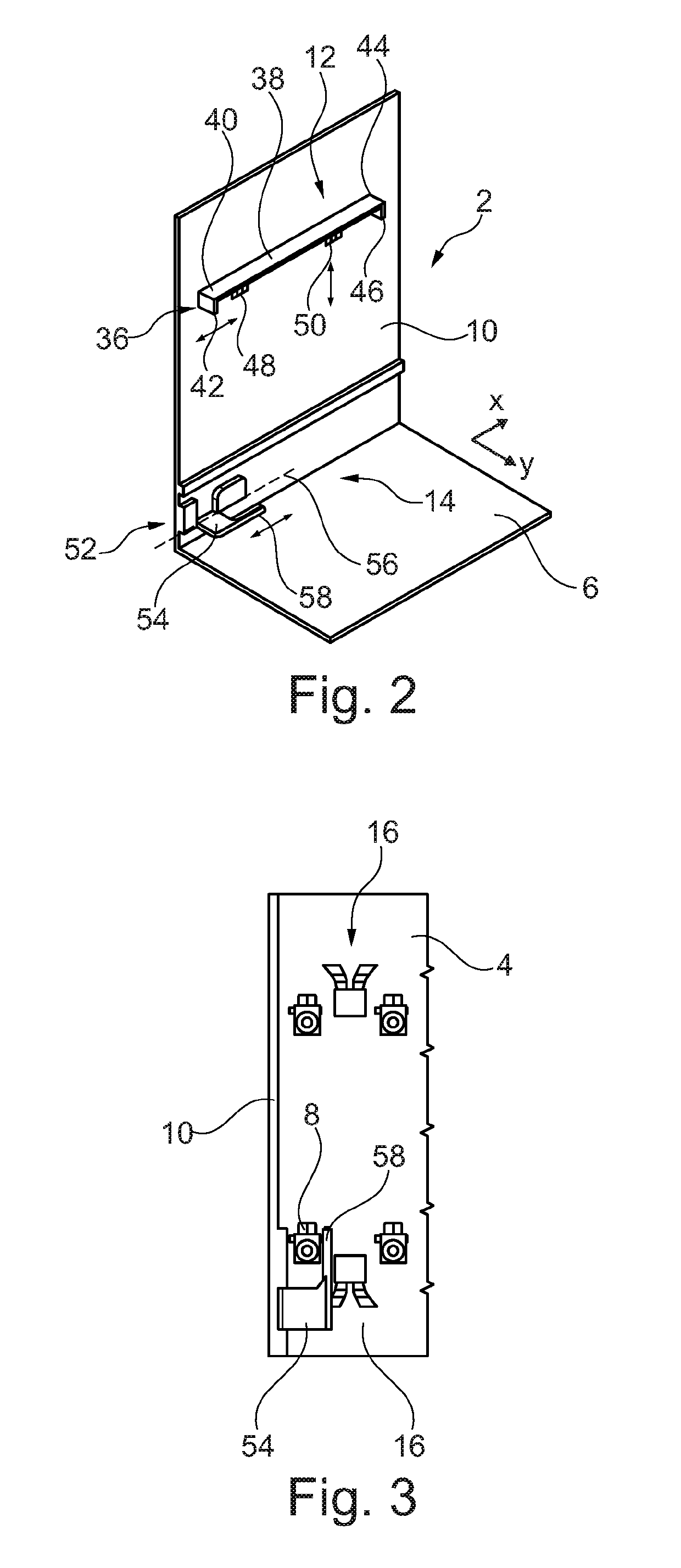 Arrangement for selectively arresting a serving trolley in a cabin of a transportation system