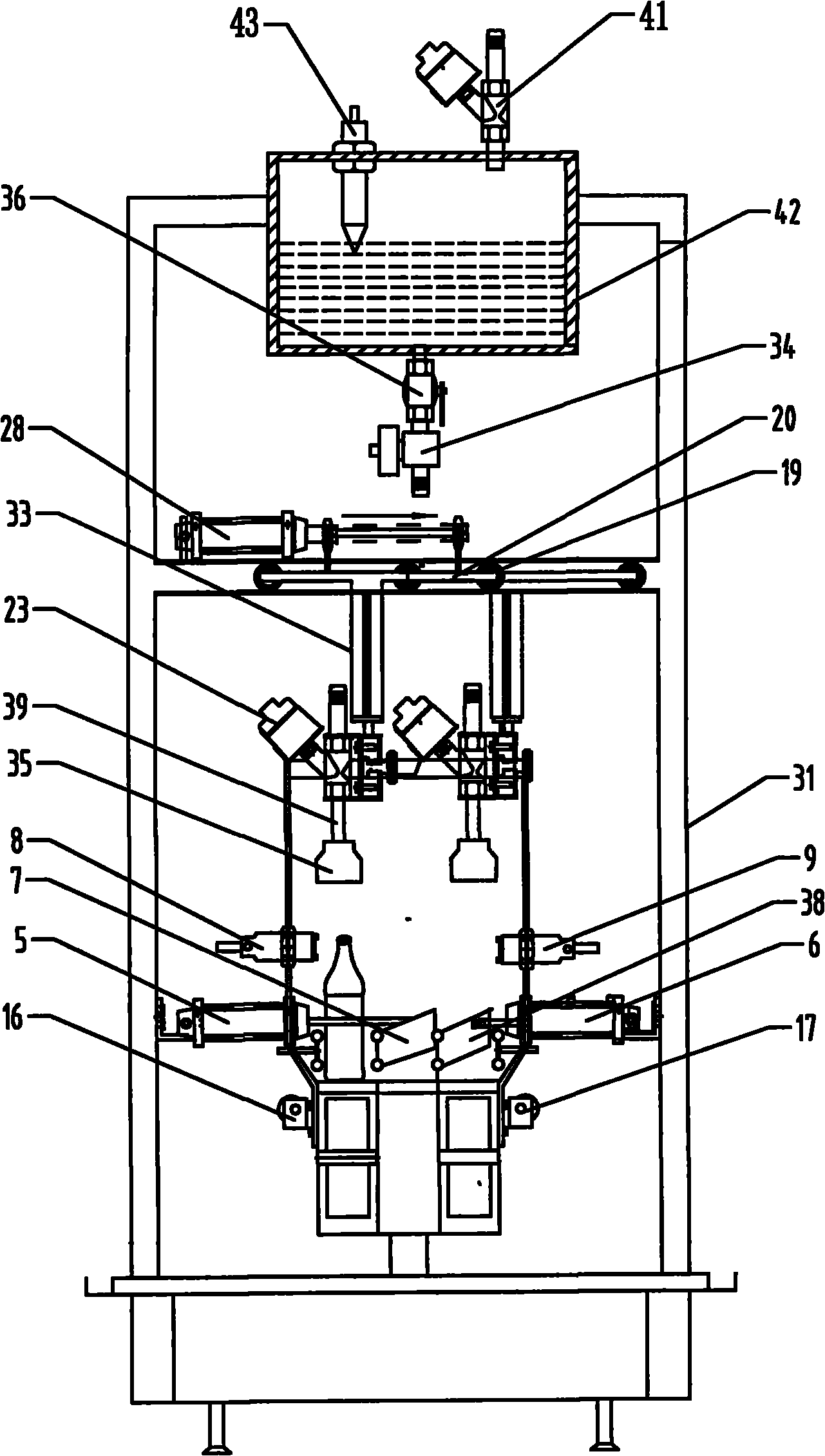 Three-row double-wire linear filling machine