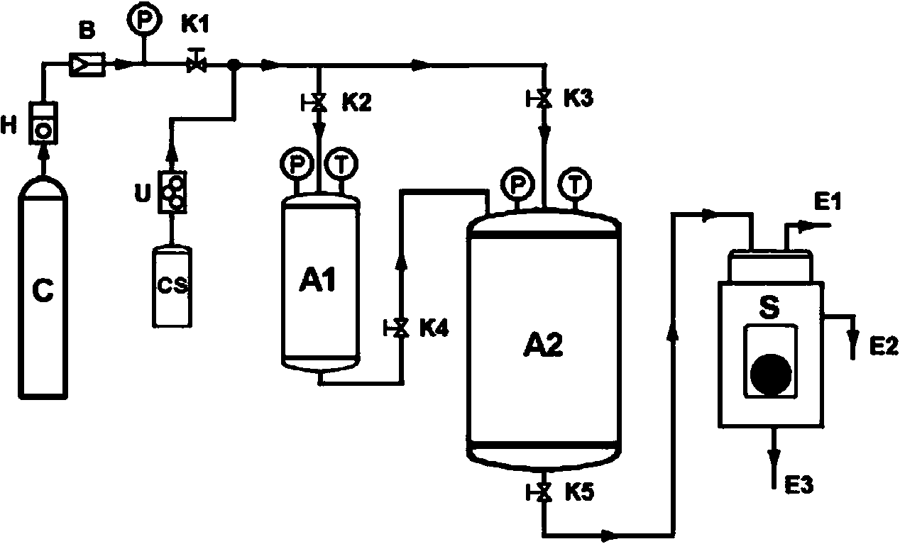 Supercritical-solvent heat combined device and method for preparing nanometer material