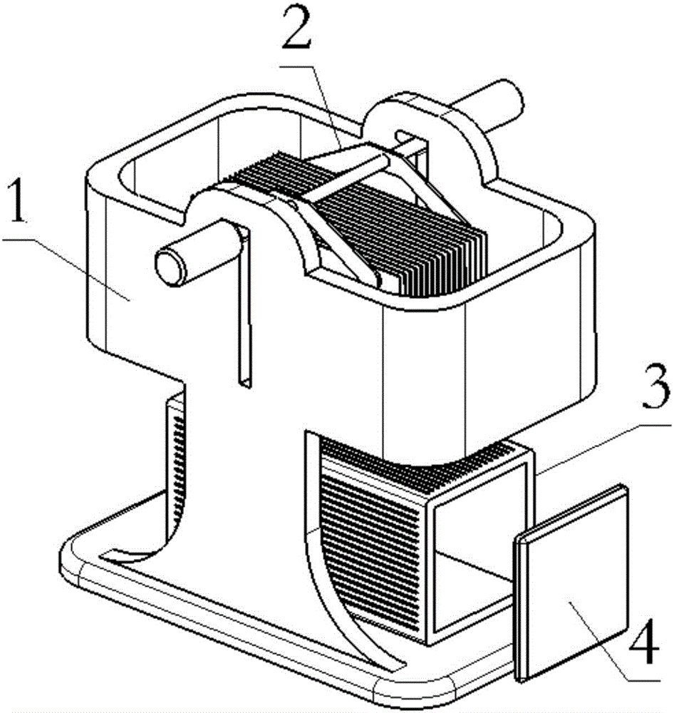 Square shredding device used for kitchen