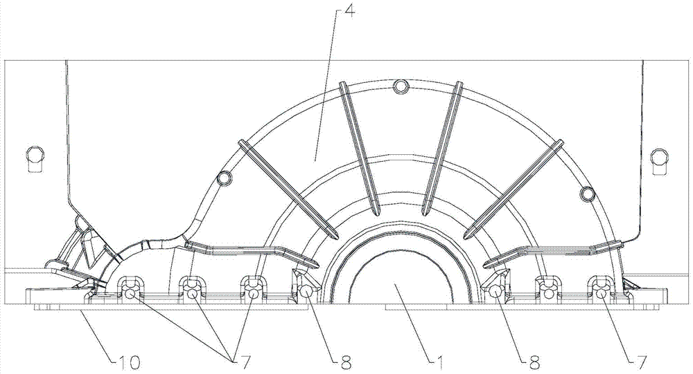 Gear box mold for locomotive driving device