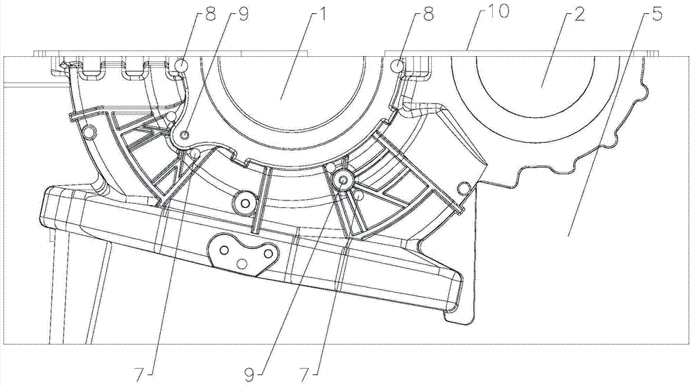 Gear box mold for locomotive driving device