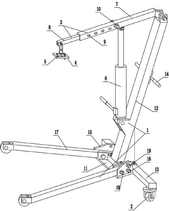 Special lifting device for pneumatic mechanism of circuit breaker