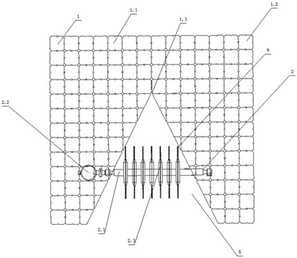 Arrangement type rotating disc aeration system suitable for river and lake treatment