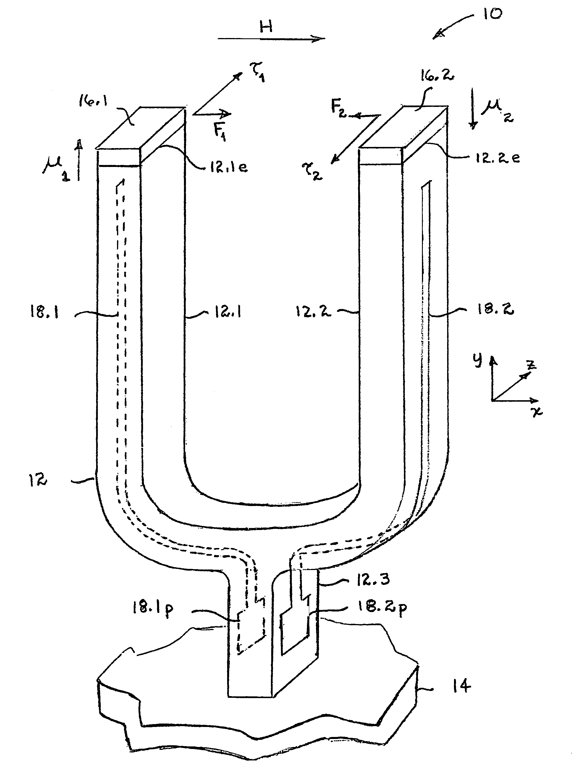 Tuning fork magnetometer