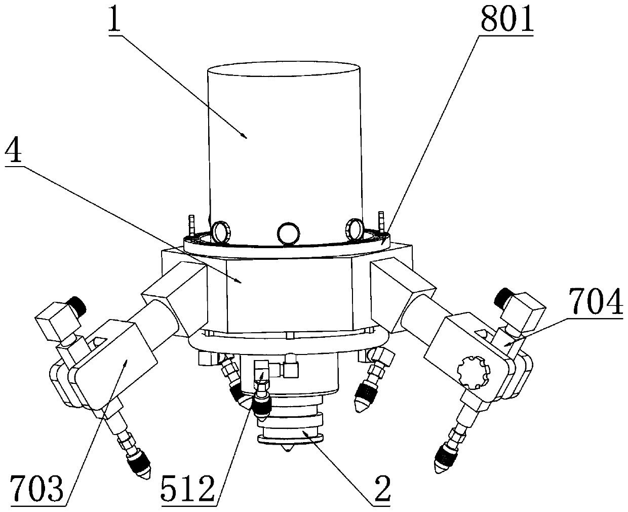 Water spraying device for milling based on precision numerical control machine tool