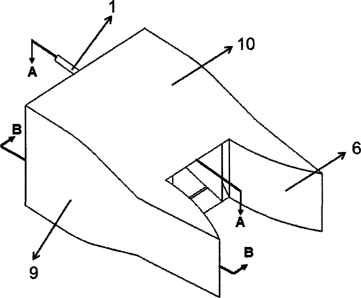 Multi-axial fixed geometrical pneumatic vectoring nozzle structure