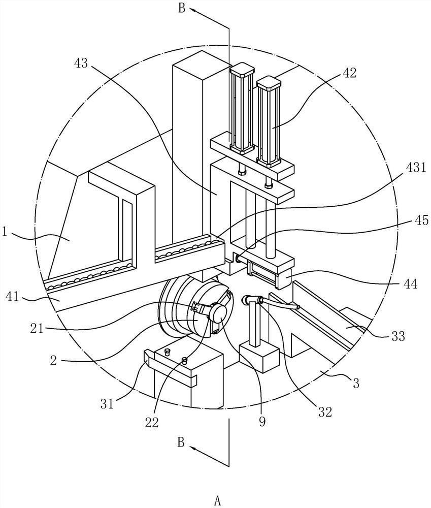 A kind of numerical control machine tool with material guide