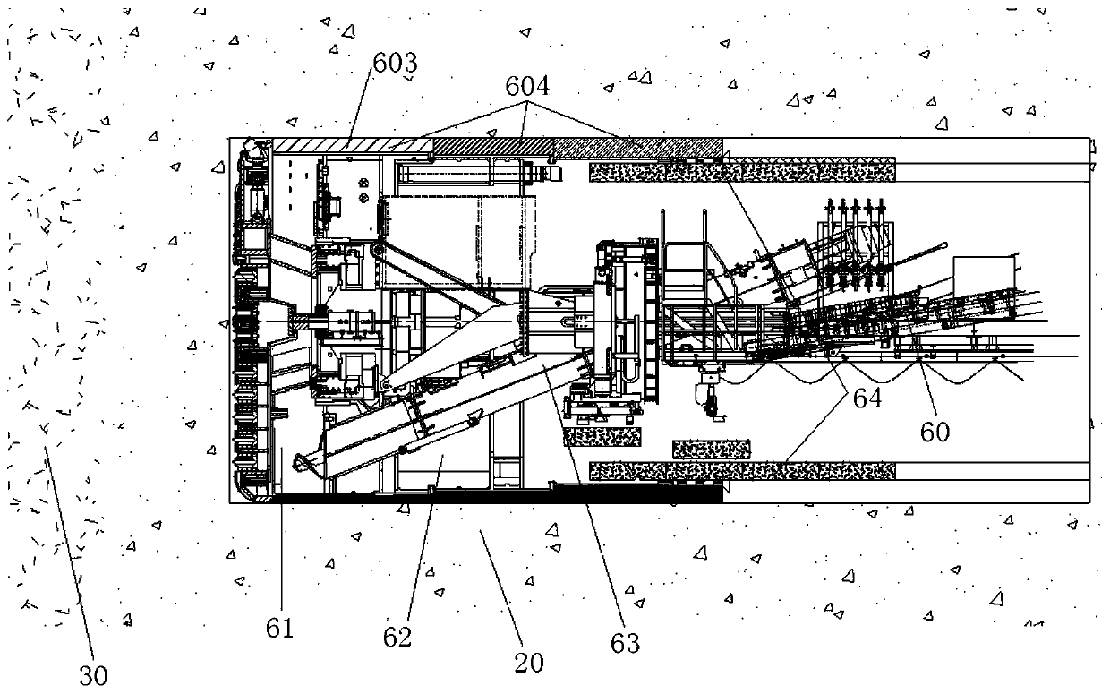 Water-rich disturbance sensitive stratum shield excavation grouting structure and construction method