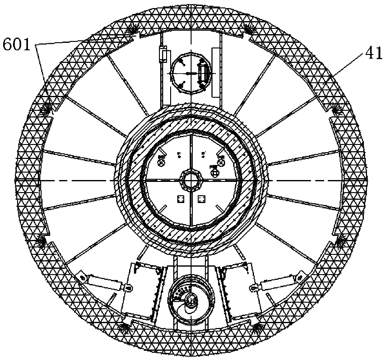 Water-rich disturbance sensitive stratum shield excavation grouting structure and construction method