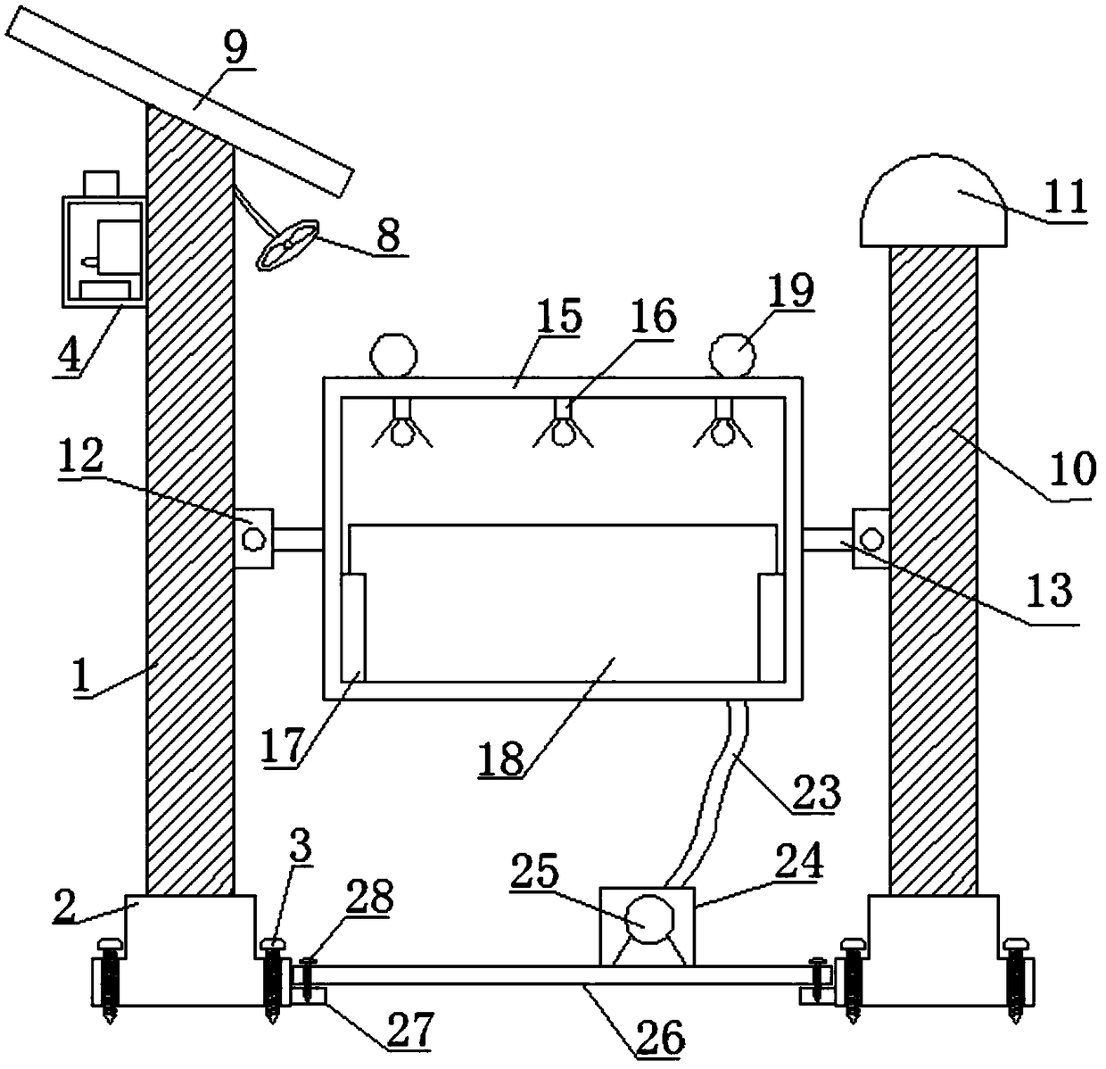 Novel energy-saving and environment-friendly construction fence