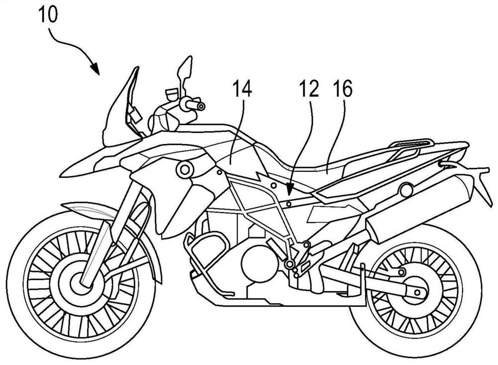 Adjustable seat assembly for a motorcycle, and motorcycle