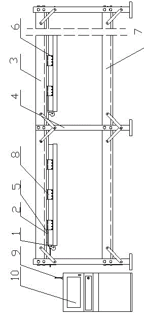 Intelligent LED (Light-Emitting Diode) light supplementing automatic control device for seedling raising in tobacco curing greenhouse