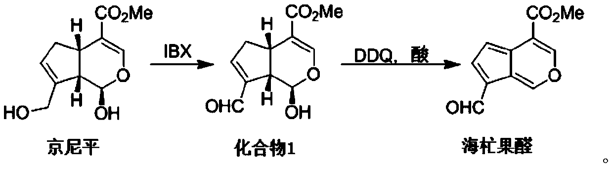 Method for fully synthesizing natural product cerbinal and application ofcerbinal