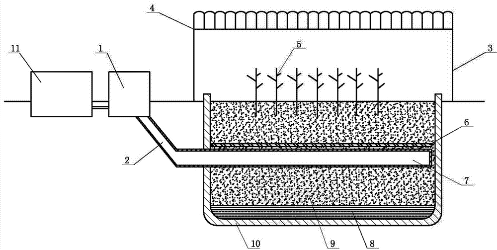 Biological bed system for treating organic sewage