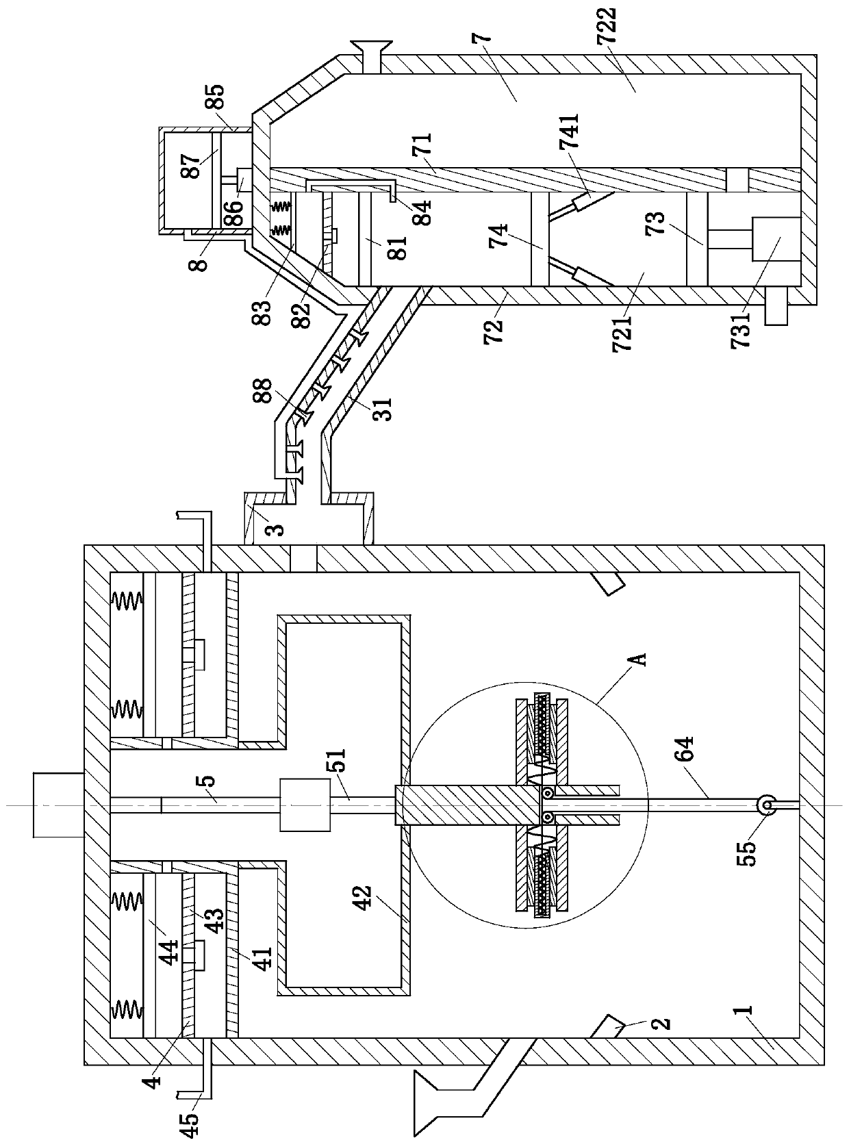 Environment-friendly waste incineration treatment device